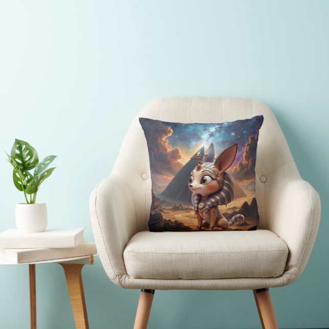 Moonlit Guardian of the Ancient Sands. Cushion (Chair)