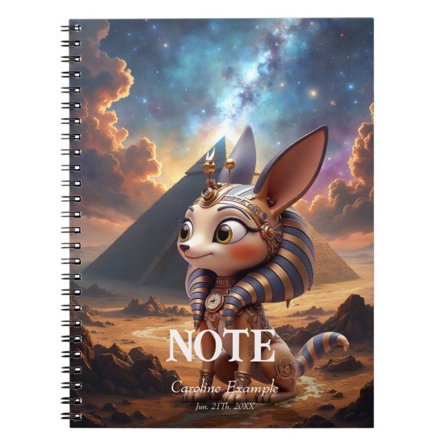 Moonlit Guardian of the Ancient Sands.  Notebook (Front)