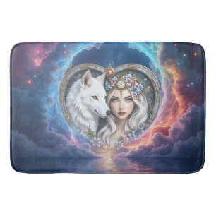 Moonlit Guardian of the Eternal Heart.  Bath Mat