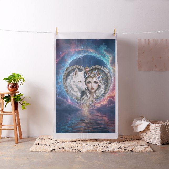 Moonlit Guardian of the Eternal Heart.  Fabric (In Situ)