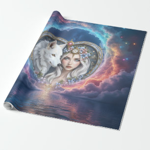 Moonlit Guardian of the Eternal Heart.  Wrapping Paper
