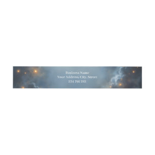 Moonlit Guardian of the Sapphire Veil. Invitation Belly Band