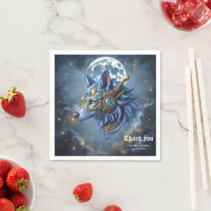 Moonlit Guardian of the Sapphire Veil. Napkin