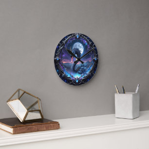 Moonlit Guardian – Swan of the Quiet Light. Round Clock