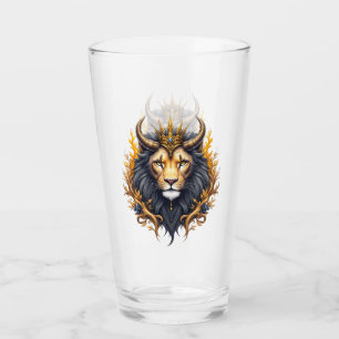 Moonlit Guardians – Cosmic lion. Glass