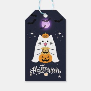 Moonlit Halloween Cat – Spooky & Sweet Night Gift Tags