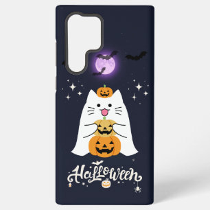 Moonlit Halloween Cat – Spooky & Sweet Night Samsung Galaxy Case