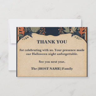 Moonlit Halloween Gratitude Thank You Card