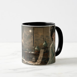 Moonlit Hanbok Girl Artwork Mug
