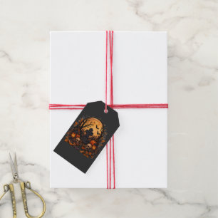 Moonlit Haunted Graveyard Gothic Halloween Cemeter Gift Tags