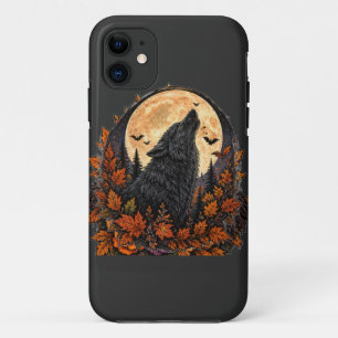 Moonlit Howling Wolf Gothic Halloween Spooky Night Case-Mate iPhone Case