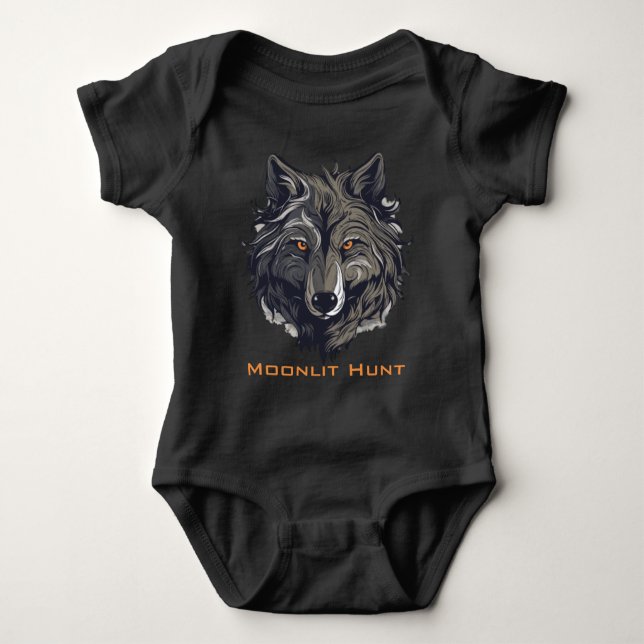 Moonlit Hunt Baby Bodysuit (Front)
