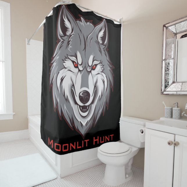 Moonlit Hunt Shower Curtain (In Situ)