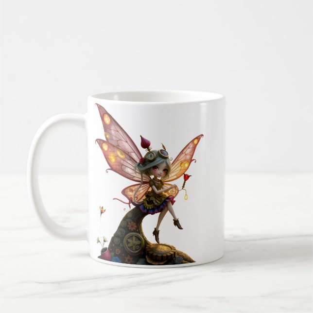 Moonlit Keeper of Clockwork Light. Coffee Mug (Left)
