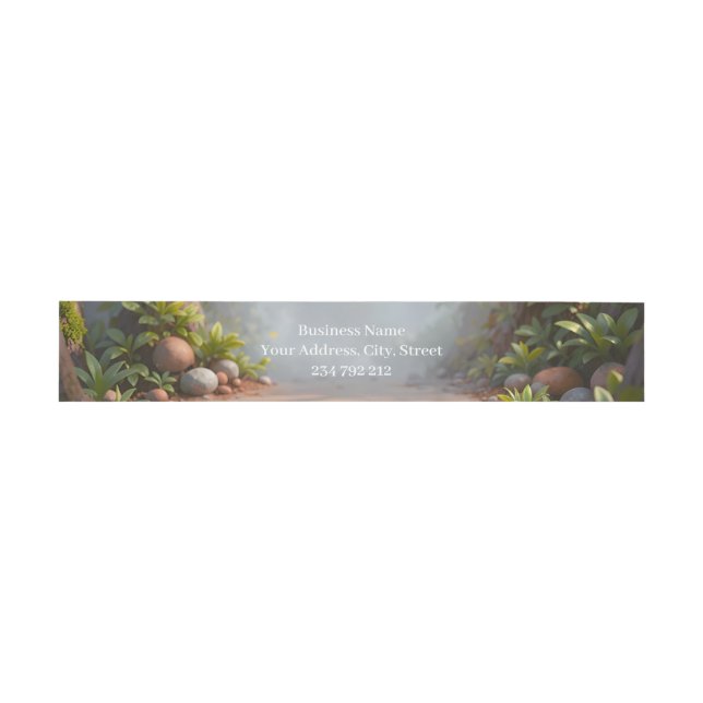 Moonlit Keeper of Tiny Wonders.  Invitation Belly Band (Flat)