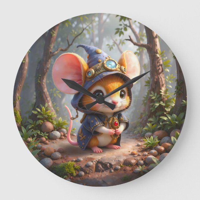 Moonlit Keeper of Tiny Wonders.  Large Clock (Front)
