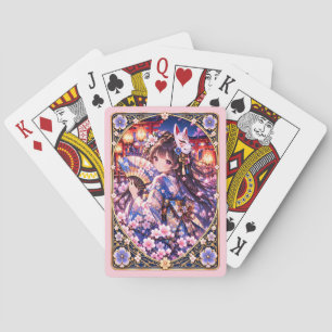 Moonlit Kitsune Festival Playing Cards