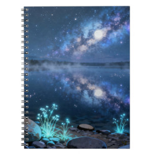 Moonlit Lake Spiral Notebook