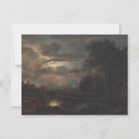 Moonlit Landscape with Bridge by van der Neer:
