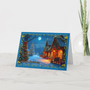 Moonlit Lane Christmas Card