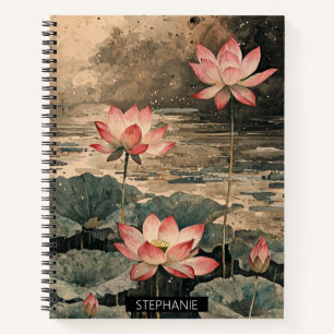 Moonlit Lotus Lake (3) Notebook