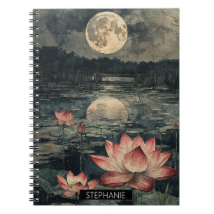 Moonlit Lotus Lake (4) Notebook