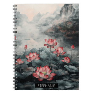 Moonlit Lotus Lake (5) Notebook