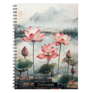 Moonlit Lotus Lake (7) Notebook
