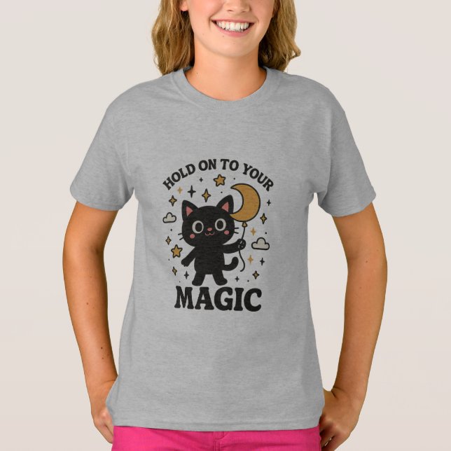 Moonlit Magic Cat T-Shirt (Front)