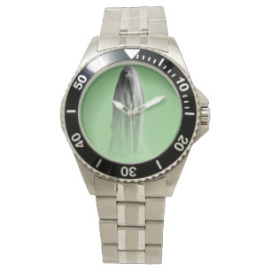 Moonlit Magic: Halloween Stainless Steel Bracelet Watch