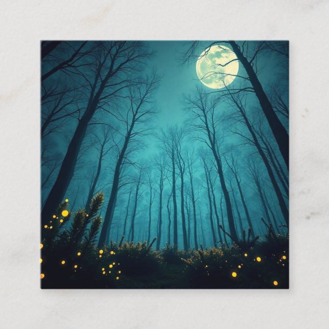 moonlit magic  square business card (Front)