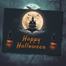 Moonlit Manor Halloween Cat