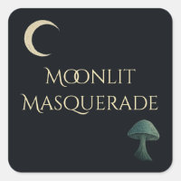 Moonlit Masquerade Elegant Halloween Sticker