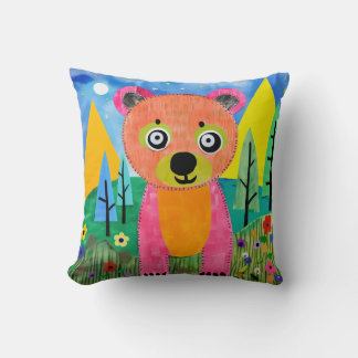 Moonlit Meadow Bear Cushion