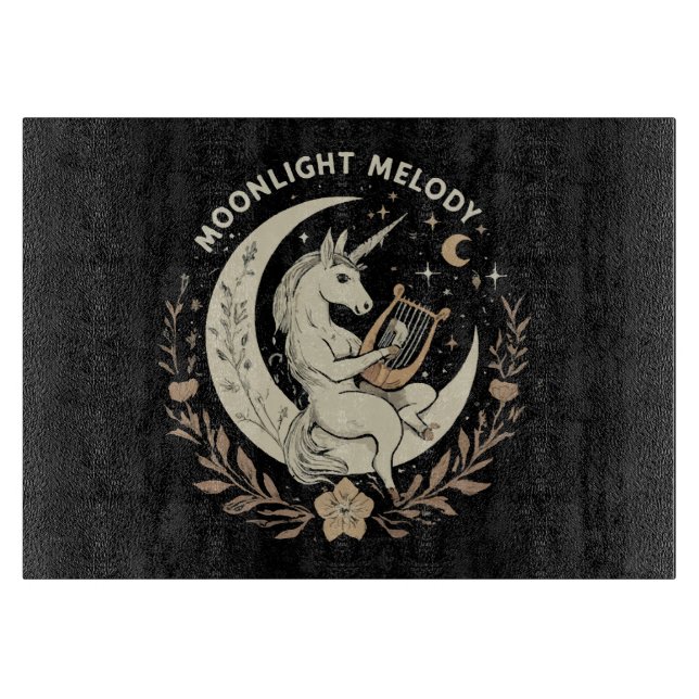 Moonlit Melody Cutting Board (Front)