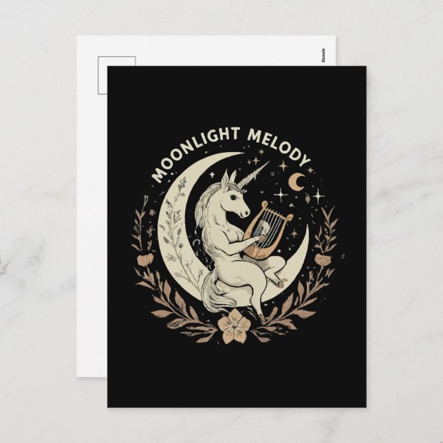 Moonlit Melody Holiday Postcard (Front/Back)