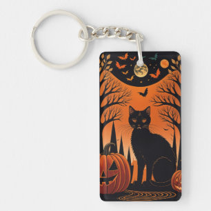 Moonlit Meow Key Ring