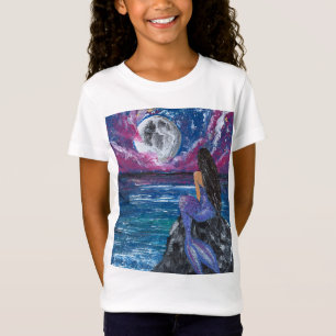 Moonlit mermaid handmade artwork T-Shirt