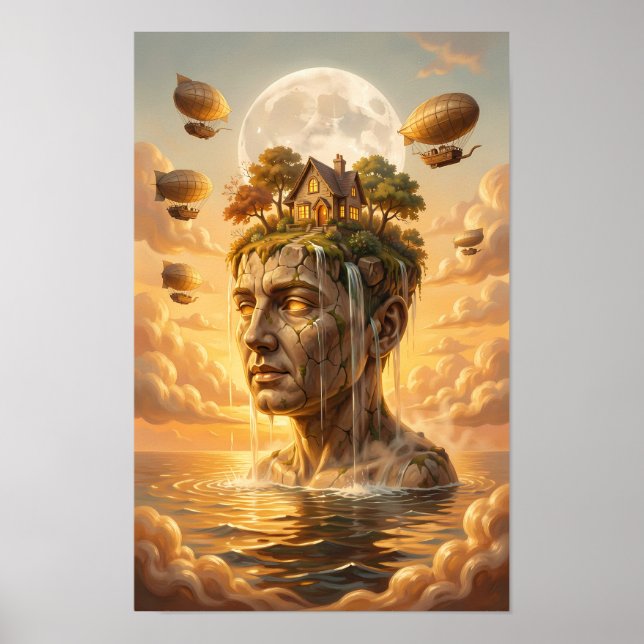 Moonlit Mindscape of Floating Wonder Poster (Front)