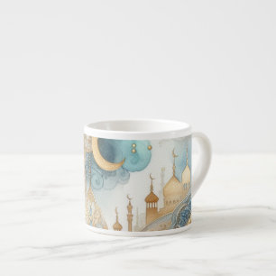 Moonlit Mosque Serenity for Ramadan Espresso Cup