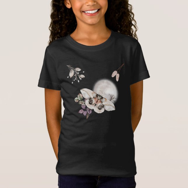 Moonlit Moth Graphic T-Shirt (Front)