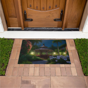 Moonlit Night In The Gazebo Doormat
