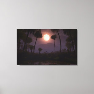 Moonlit Oasis (2012) Canvas Print