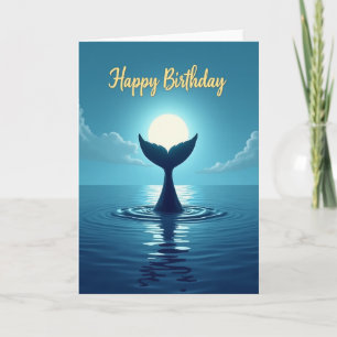 Moonlit Ocean Birthday Card