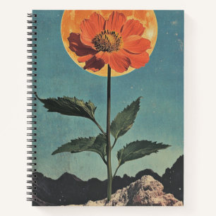 Moonlit Orange Bloom - Vintage Boho Charm (2) Notebook