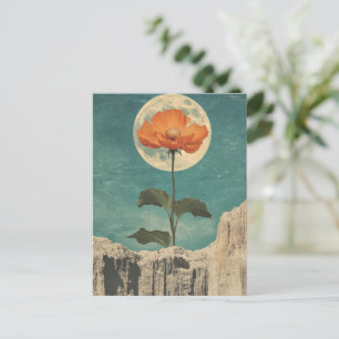 Moonlit Orange Bloom - Vintage Boho Charm Postcard