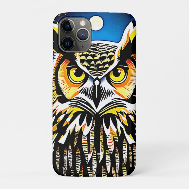 Moonlit Owl Gaze Case-Mate iPhone Case (Back)