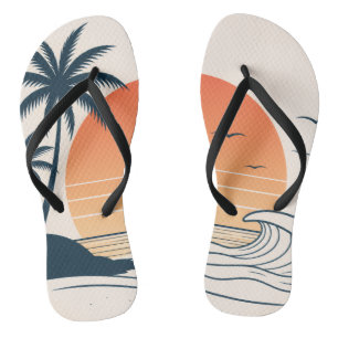 Moonlit Paradise Summer Tropical Beach Jandals