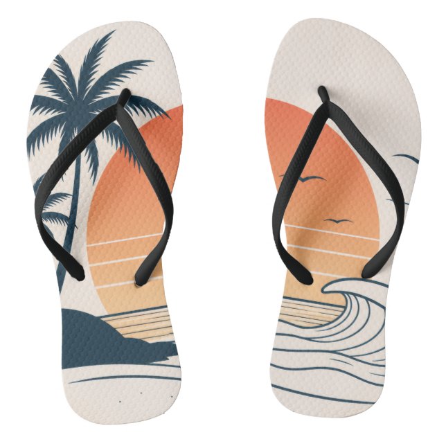 Moonlit Paradise Summer | Tropical Beach  Jandals (Footbed)