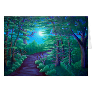 Moonlit Path - blank greeting card